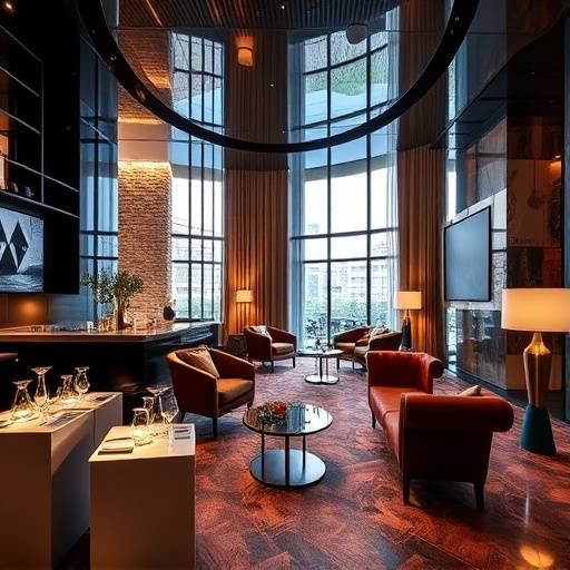 Interior lujoso del Hotel W Barcelona con dise&ntilde;o vanguardista